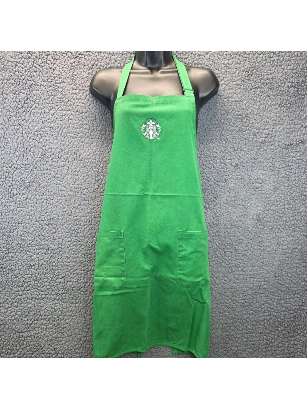 Starbucks Authentic Employee Barista Green Apron Uniform Pockets One Size